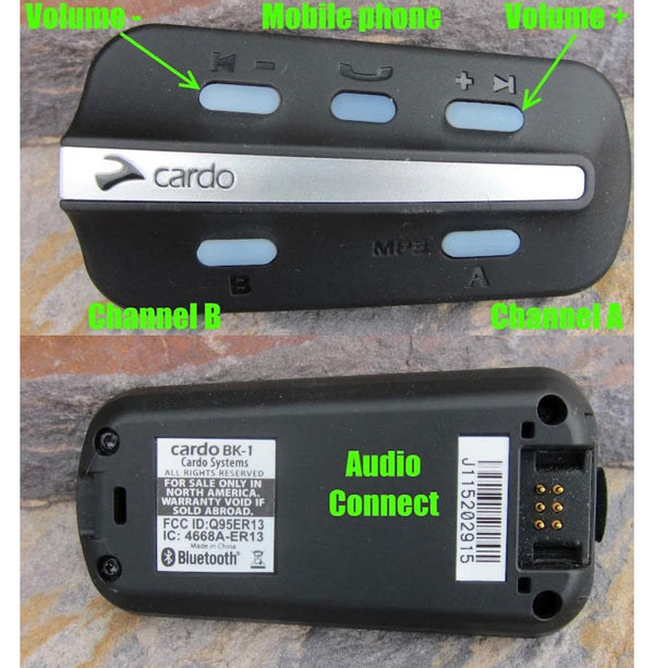 Cardo BK-1 DUO Intercom System Cycling 2-Way Bluetooth Waterproof Headset