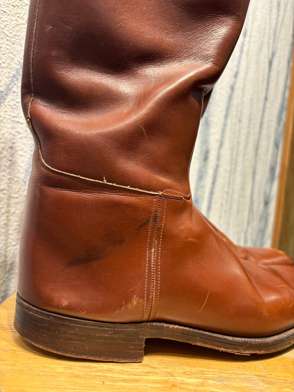 Vintage Military Boots Nudelman Bros Equestrian Riding Boots - Brown, Mens 9 C