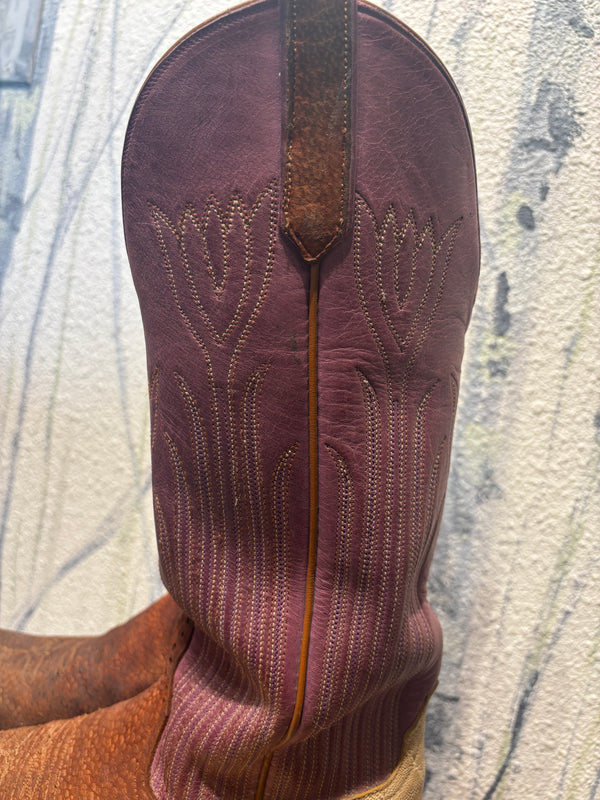 Rios of Mercedes Buffamonte Top Western Cowboy Boots - Purple, Womens 9 C