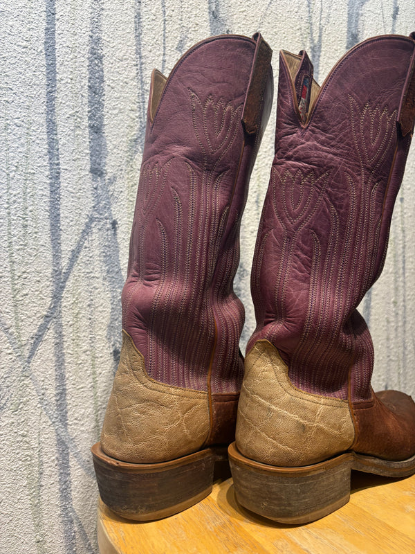 Rios of Mercedes Buffamonte Top Western Cowboy Boots - Purple, Womens 9 C