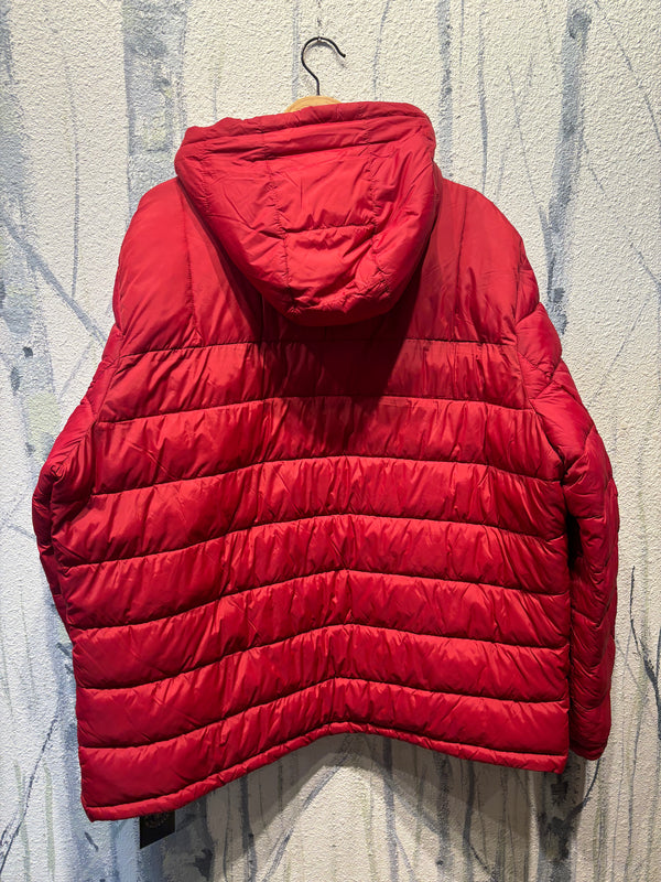 Levi Quilted Puffer Sherpa Lined Hood Puffy Coat Jacket - Red, Mens 2X Large