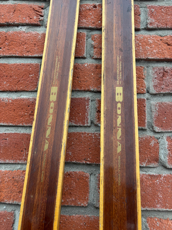 Bonna Vintage Cross Country Telemark Skis - Wood, 210 cm