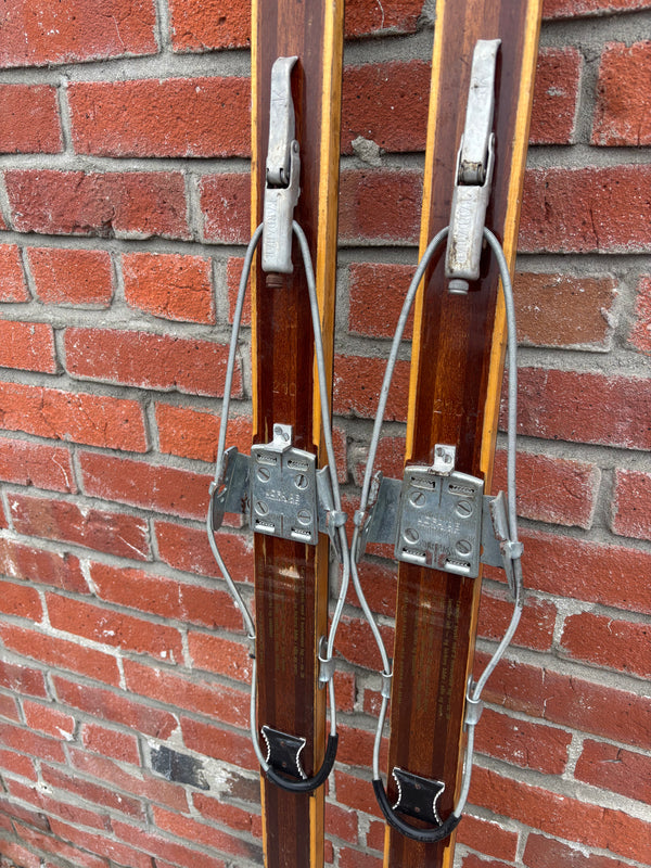 Bonna Vintage Cross Country Telemark Skis - Wood, 210 cm