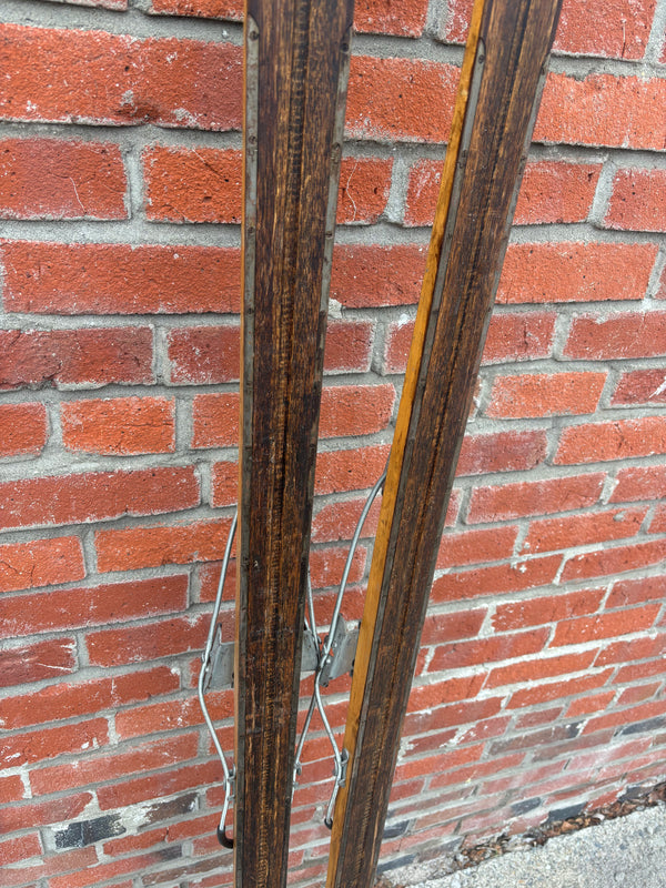 Bonna Vintage Cross Country Telemark Skis - Wood, 210 cm