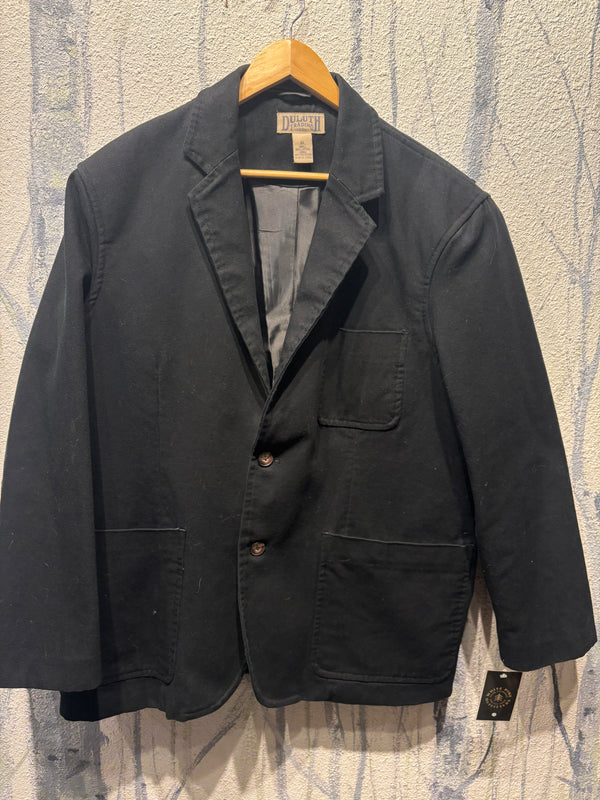 Duluth Trading Co. Canvas Blazer Coat - Black, Mens X Large