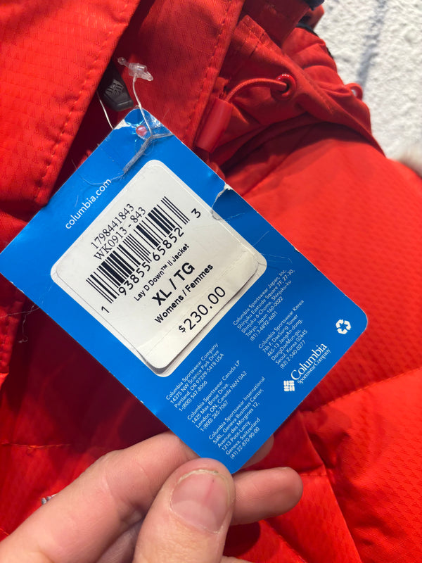 Columbia Lay D Down II Puffy Coat Ski Jacket - Red, Women’s Large