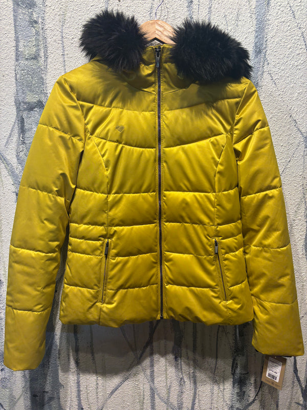 Obermeyer Faux Fur Puffy Coat - Yellow, Women’s 8