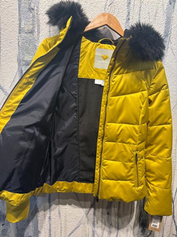 Obermeyer Faux Fur Puffy Coat - Yellow, Women’s 8