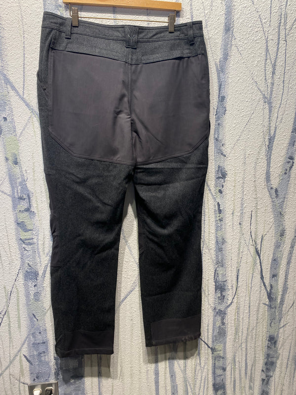 NWT Ibex Gallatin Optim 100% Merino Wool Pants - Charcoal, Mens 38X32